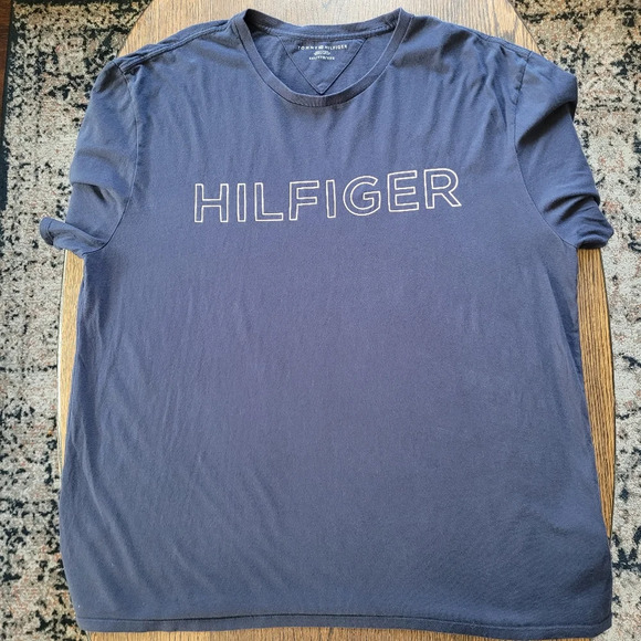 Tommy Hilfiger Blue Short Sleeve Logo T-shirt Size Women's XXL - Picture 1 of 6